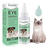 Toulifly Hund Augentropfen, Sanfte Augenpflege für Hunde, Pflegeprodukt für Augen, Besonders Milde & Schonende Reinigung mit Augentrost, Augenreiniger für Hunde & Katzen