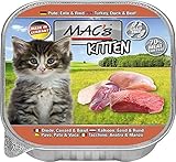 Mac's Katzenfutter getreidefrei Kitten Pute, Ente, Rind, 1 x 85g( 1er Pack)