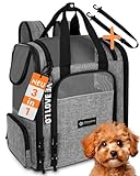PFOTENKÖNIG Hunderucksack - Premium [3in1] - bis 9kg - Katzenrucksack incl. Gurt - Rucksack für Hunde zum Wandern und Transport - Ideal als Wanderrucksack für Hunde nutzbar