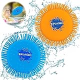 Meanju Wasser Frisbee, 2 Stück Wasserfrisby Soft, Wasser-Wurfscheibe aus Schaumstoff und Silikon, Durchmesser 17cm, Wasserspielzeug in Knalligen Farben, Sommer Spaß (Die Farbe ist zufällig)